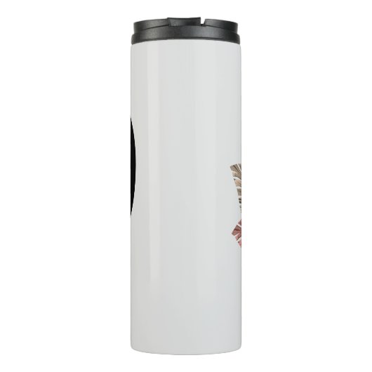 Bouteilles Isothermes Floral Boho rose monogramme D initial (Dos)