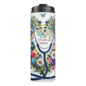 Bouteilles Isothermes Floral Butterfly Stethoscope Nurse Heart (Devant)