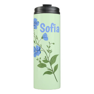 Bouteilles Isothermes Floral daisy modern personalized cute elegant blue