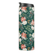 Bouteilles Isothermes Floral d'hiver | Monogramme de vacances (Tourné sur la droite)