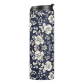 Bouteilles Isothermes Floral en bleu (Tourné sur la gauche)