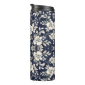 Bouteilles Isothermes Floral en bleu (Tourné sur la droite)
