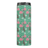 Bouteilles Isothermes Floral flamingo sans couture motif rose vert (Dos)