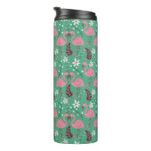 Bouteilles Isothermes Floral flamingo sans couture motif rose vert (Tourné sur la droite)
