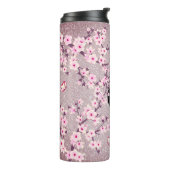 Bouteilles Isothermes Floral Fleurs de cerise Monogram Parties scintilla (Tourné sur la gauche)