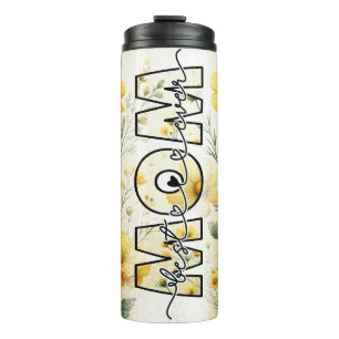 Bouteilles Isothermes Floral Jaune / Fleurs Meilleure Maman Jamais