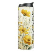 Bouteilles Isothermes Floral Jaune / Fleurs Meilleure Maman Jamais (Tourné sur la gauche)