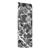 Bouteilles Isothermes Floral noir blanc (Tourné sur la droite)