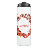 Bouteilles Isothermes Floral orange (Devant)