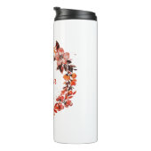 Bouteilles Isothermes Floral orange (Tourné sur la droite)
