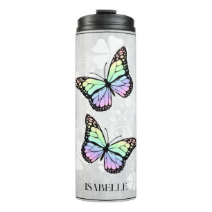 Bouteilles Isothermes Floral papillon arc-en-ciel personnalisé