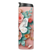 Bouteilles Isothermes Floral & Papillon -LT Rose- Sélecteur thermique mi (Tourné sur la droite)