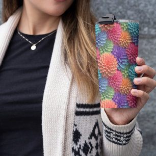 Bouteilles Isothermes Floral Pastel rose 3D