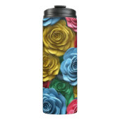 Bouteilles Isothermes Floral rose 3D (Devant)