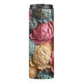 Bouteilles Isothermes Floral rose et bleu 3D (Dos)