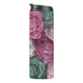 Bouteilles Isothermes Floral rose et bleu 3D (Tourné sur la droite)