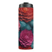 Bouteilles Isothermes Floral rose et bleu 3D (Devant)