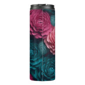 Bouteilles Isothermes Floral rose et bleu 3D (Dos)