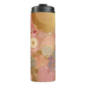 Bouteilles Isothermes Floral Rose Et Or (Devant)