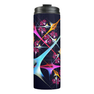 Bouteilles Isothermes Floral rose moderne Art Abstrait Couleur Motif #01