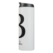 Bouteilles Isothermes Floral rose moderne B initial (Tourné sur la droite)