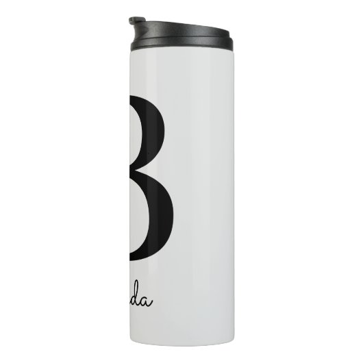 Bouteilles Isothermes Floral rose moderne B initial (Tourné sur la droite)