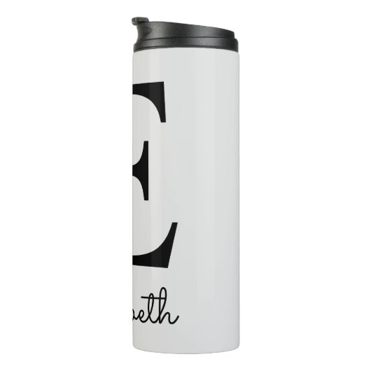 Bouteilles Isothermes Floral rose moderne E initial (Tourné sur la droite)