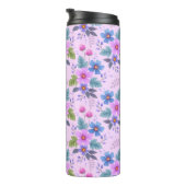 Bouteilles Isothermes Floral Rose Violet Fleurs Motif-36841 (Tourné sur la droite)