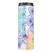 Bouteilles Isothermes Floral rouge et bleu coloré (Dos)