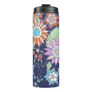 Bouteilles Isothermes Floral sans couture arrière - plan motif printemps