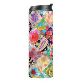 Bouteilles Isothermes Floral sans couture motif fleurs blanches Bot (Tourné sur la gauche)