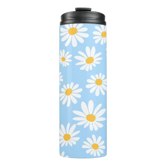 Bouteilles Isothermes Floral thermal mug, daisy flowers (Devant)