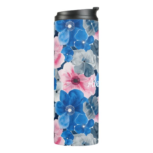 Bouteilles Isothermes Flore rose chic (Tourné sur la gauche)