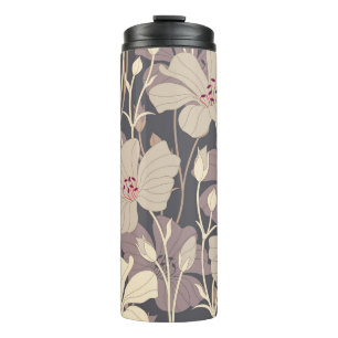 Bouteilles Isothermes Flore sombre rétro : Motif sans couture