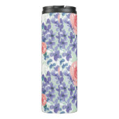 Bouteilles Isothermes Flores d'aquarelle vert rose pourpre Hydrangées (Dos)