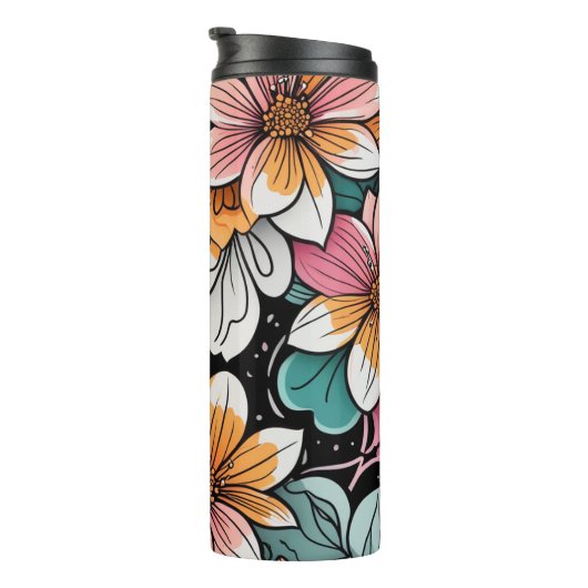 Bouteilles Isothermes Flower Thermal Tumbler (Tourné sur la droite)