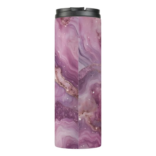 Bouteilles Isothermes Flux de Parties scintillant en marbre rose pourpre (Dos)