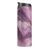 Bouteilles Isothermes Flux de Parties scintillant en marbre rose pourpre (Tourné sur la droite)