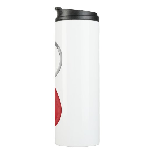 Bouteilles Isothermes Fob de clé RFID rouge (Tourné sur la droite)