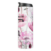 Bouteilles Isothermes Foi au milieu des pavots roses (Tourné sur la droite)