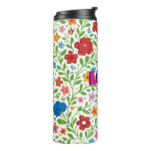 Bouteilles Isothermes Folk Art Floral Vines Seamless Pattern - Vibrant G (Tourné sur la gauche)