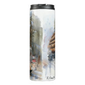 Bouteilles Isothermes Forêt d'aquarelle rustique pour camion à billes (Dos)