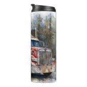 Bouteilles Isothermes Forêt d'aquarelle rustique pour camion à billes (Tourné sur la droite)