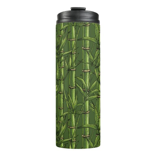 Bouteilles Isothermes Forêt de bambou en vert (Devant)