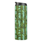 Bouteilles Isothermes Forêt de bambou sur bleu clair (Tourné sur la droite)