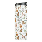 Bouteilles Isothermes Forêt Fable Bois Animaux Motif de verdure (Tourné sur la gauche)