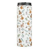 Bouteilles Isothermes Forêt Fable Bois Animaux Motif de verdure (Dos)