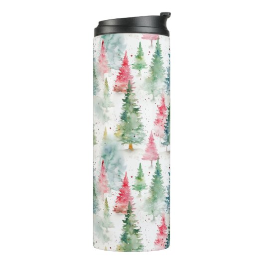 Bouteilles Isothermes Forêt, Red Green Pine Trees (Tourné sur la gauche)