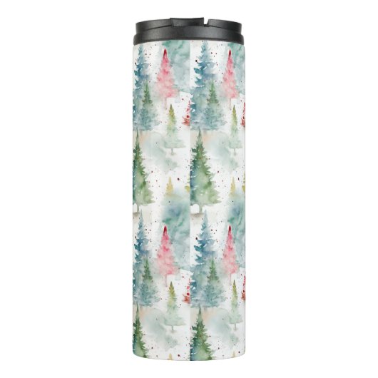 Bouteilles Isothermes Forêt, Red Green Pine Trees (Dos)