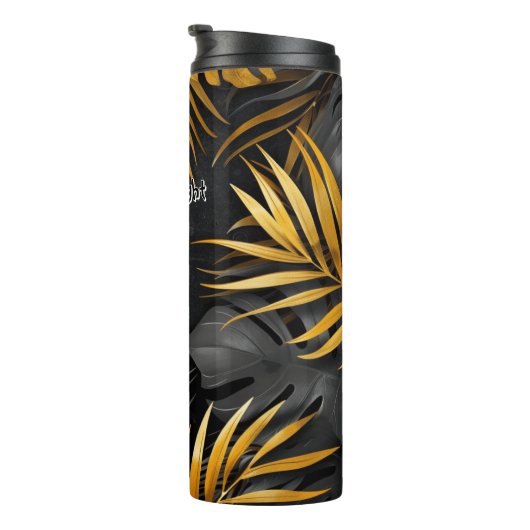 Bouteilles Isothermes Forêt sombre avec des points forts dorés (Tourné sur la droite)